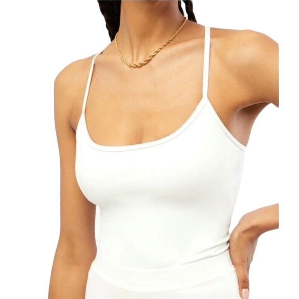 WeWoreWhat Solid Sport Cami in Optic White XSMALL